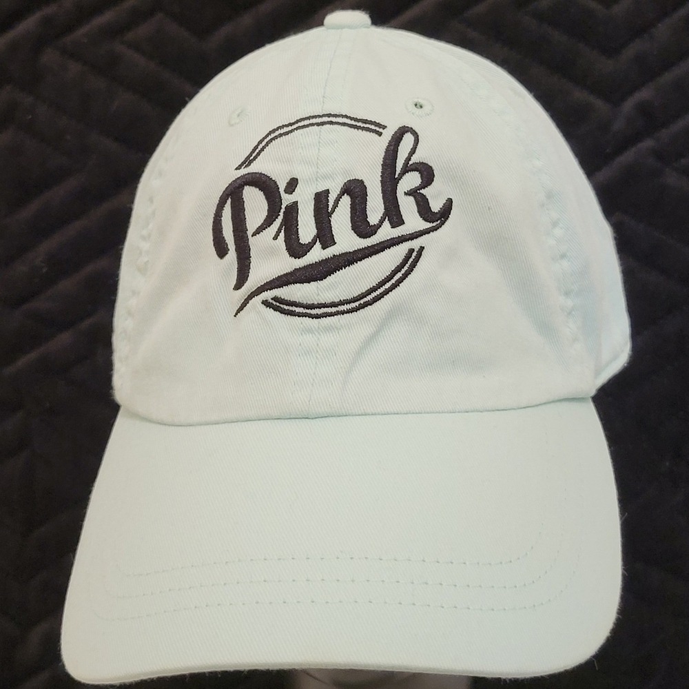 PINK Victoria's Secret Mint Green 100% Cotton Breathable Baseball Cap Dad Hat